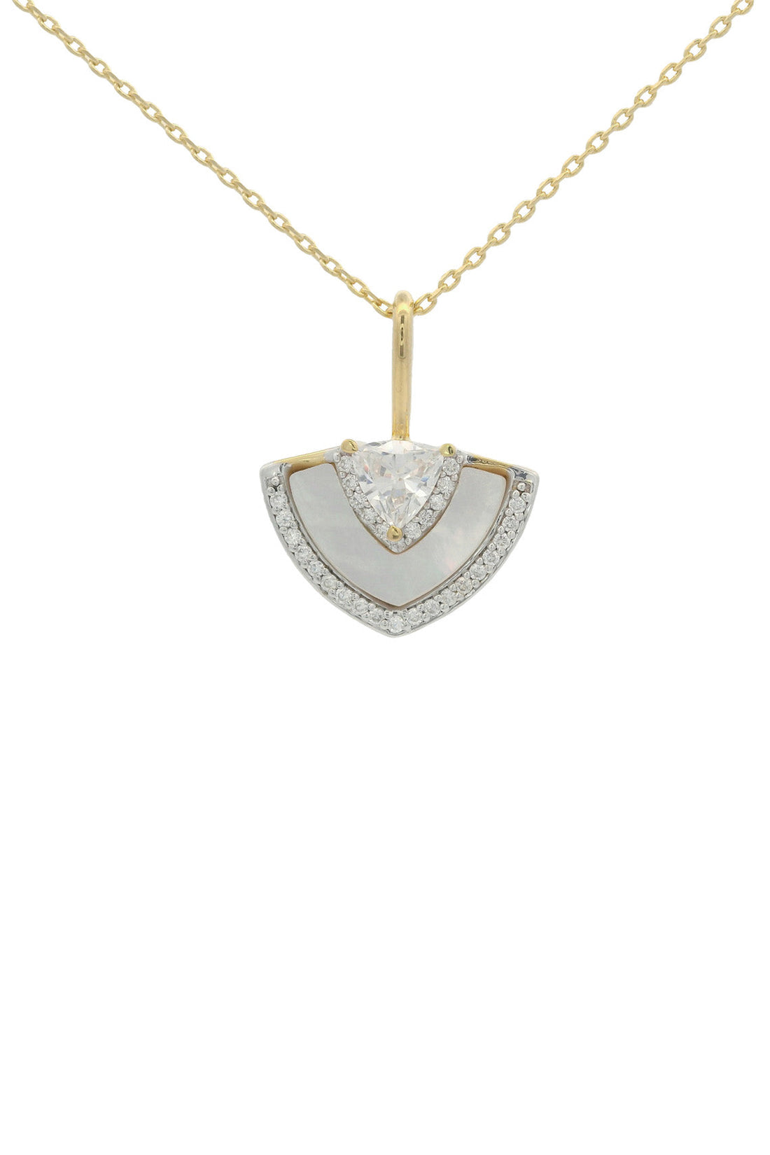CHIC NOEL MOTHER OF PEARL FAN PENDANT GOLD-PEROZ Accessories