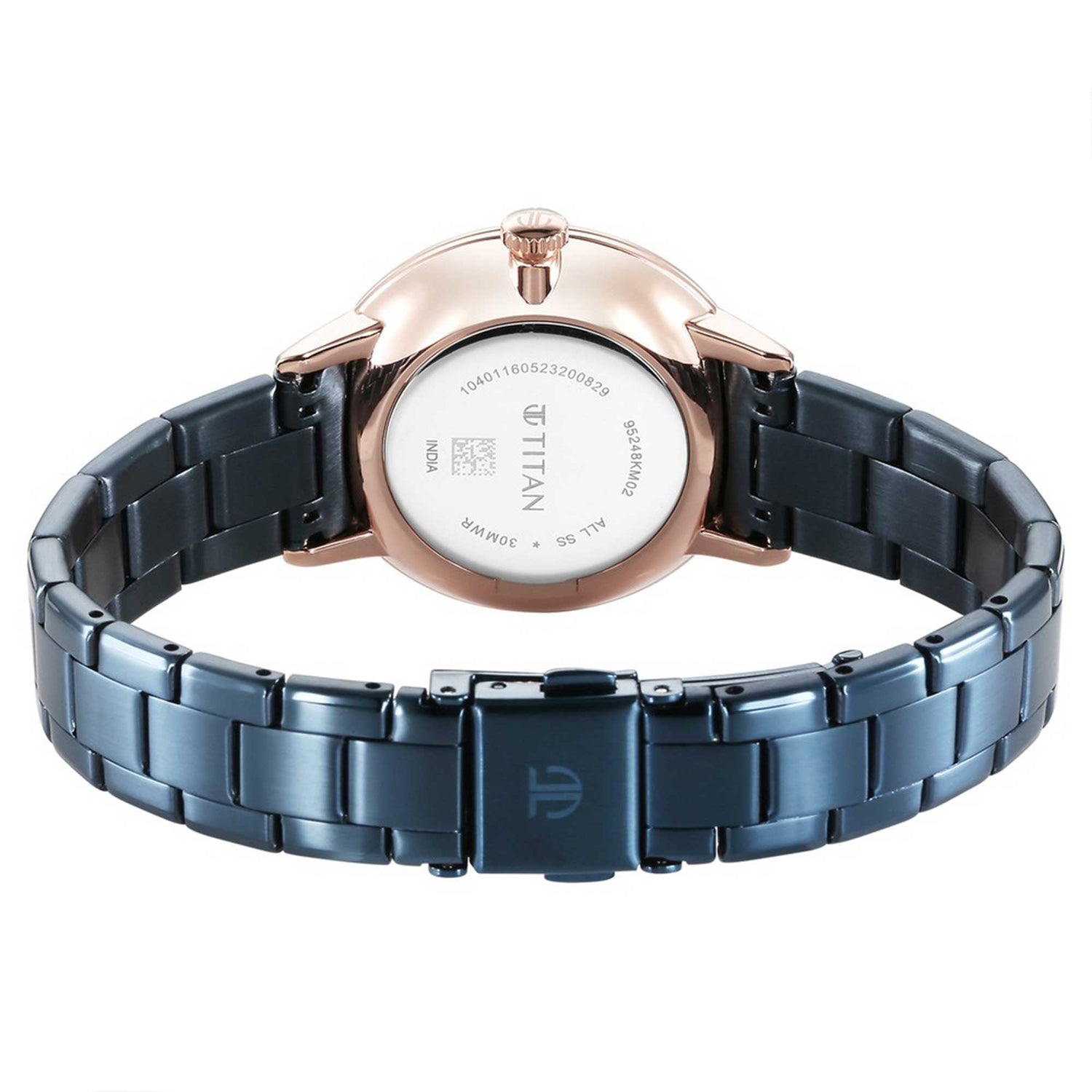 Titan TGIF Quartz Analogue Blue Dial Blue Stainless Steel Strap Watch for Women-PEROZ Accessories