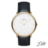 Nordgreen Native 40mm Yellow Gold Case Black Leather Watch-PEROZ Accessories