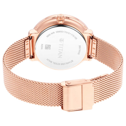 Titan Workwear Silver Dial Women Watch With Stainless Steel Strap-PEROZ Accessories