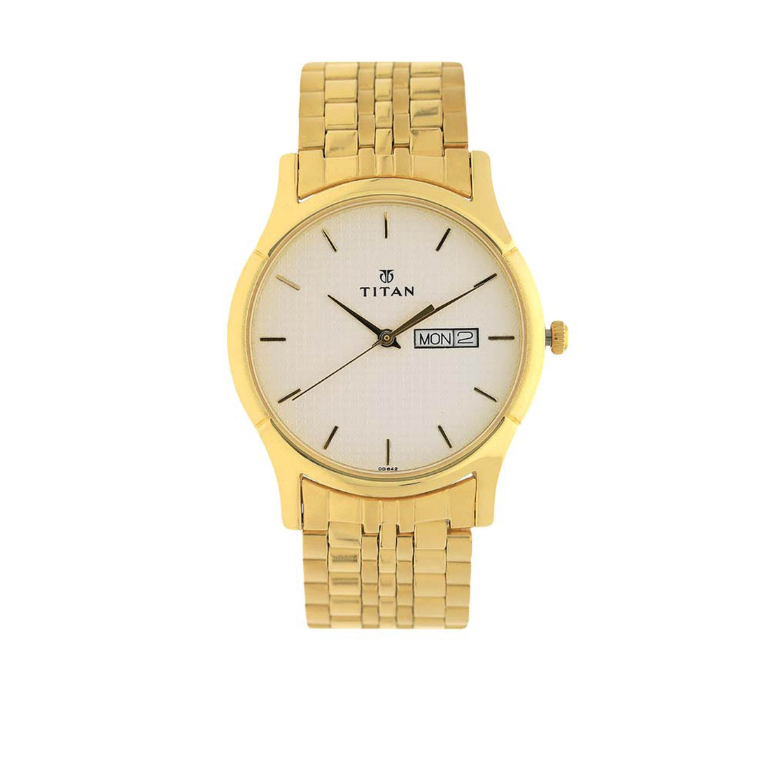 Titan Quartz Analogue with Day and Date Silver Dial Stainless Steel Strap Watch for Men-PEROZ Accessories