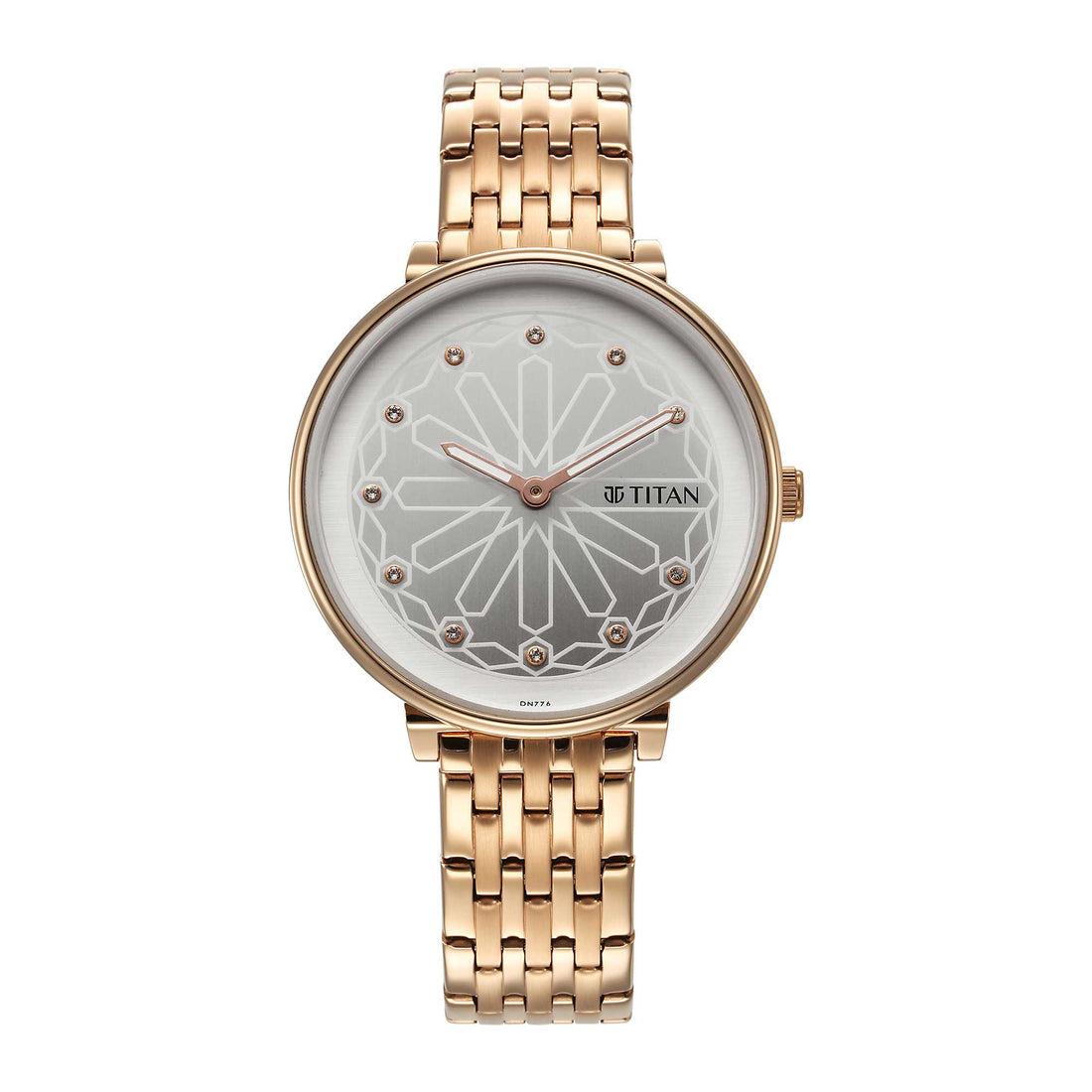 Titan Marhaba Silverwhite Dial Women Watch With Stainless Steel Strap-PEROZ Accessories