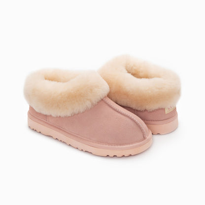 Ugg Slippers Collar Unisex Premium Sheepskin Slippers Suede-Slippers-PEROZ Accessories
