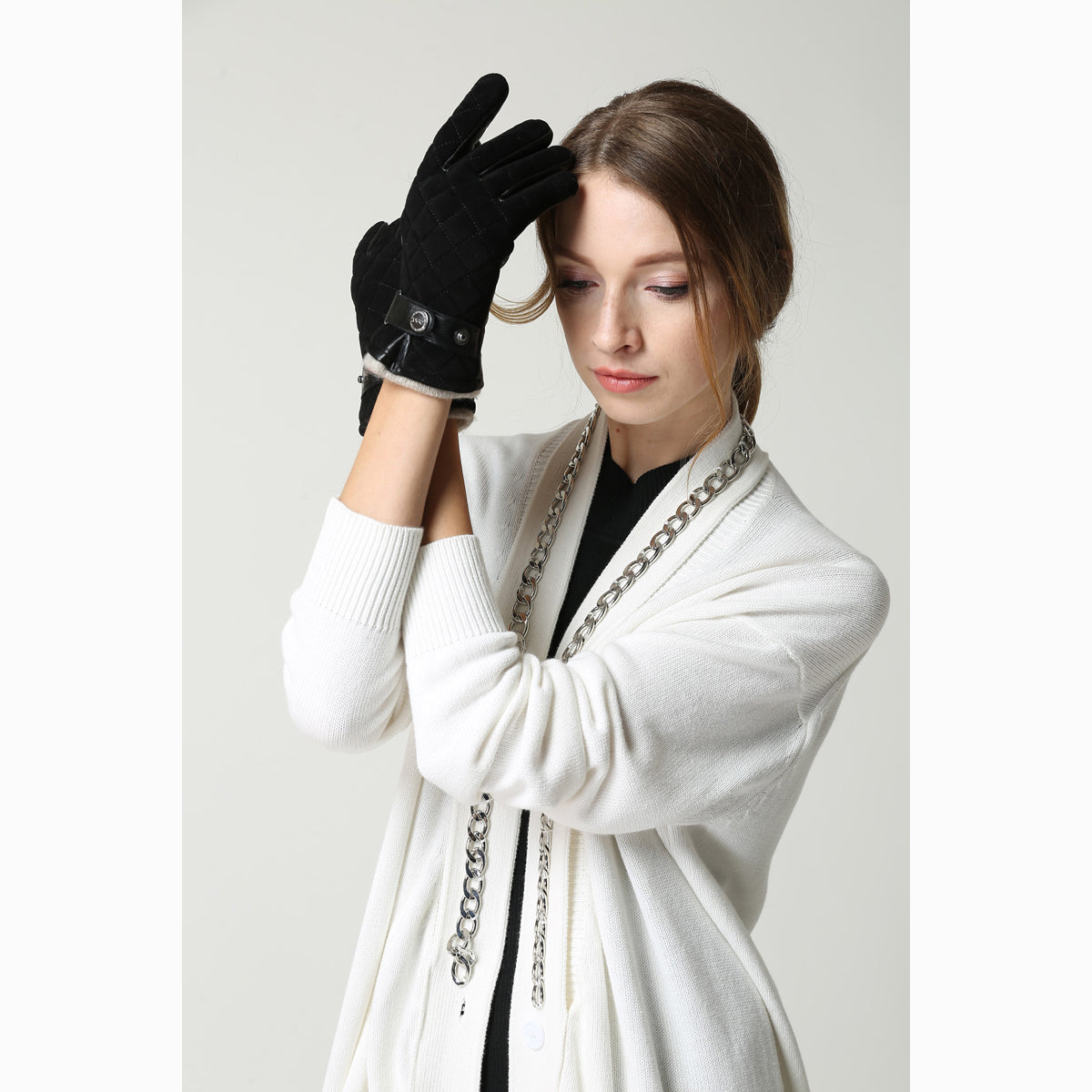 Ugg Ladies Quilted Ts Glove-Gloves-PEROZ Accessories