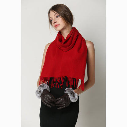 Ugg Cashmere &amp; Wool Scarf Tomato-Scarves-PEROZ Accessories