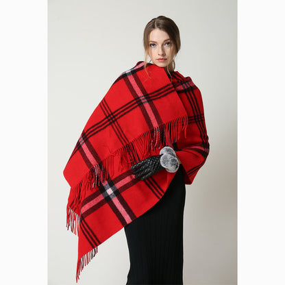 Ugg 100% Australian Merino Wool Reversible Wrap Red-Wrap-PEROZ Accessories