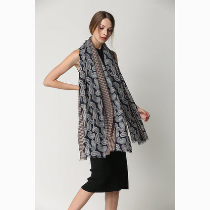 Ugg 100% Australian Merino Wool Scarf Ming Blue-Scarves-PEROZ Accessories
