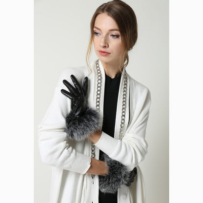 Ugg Touch Screen Fur Glove-Gloves-PEROZ Accessories