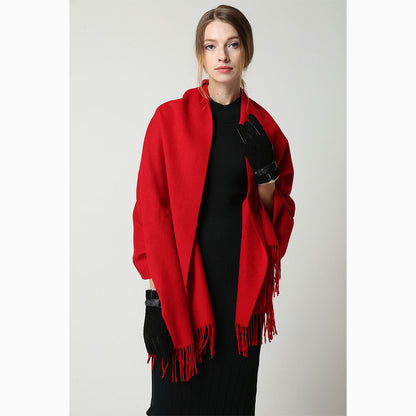 Ugg Cashmere &amp; Wool Wrap Red-Wrap-PEROZ Accessories