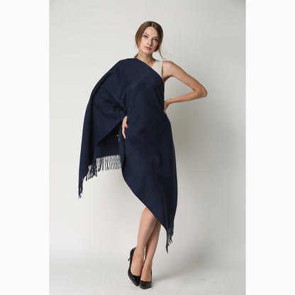 Ugg Cashmere &amp; Wool Wrap Navy-Wrap-PEROZ Accessories