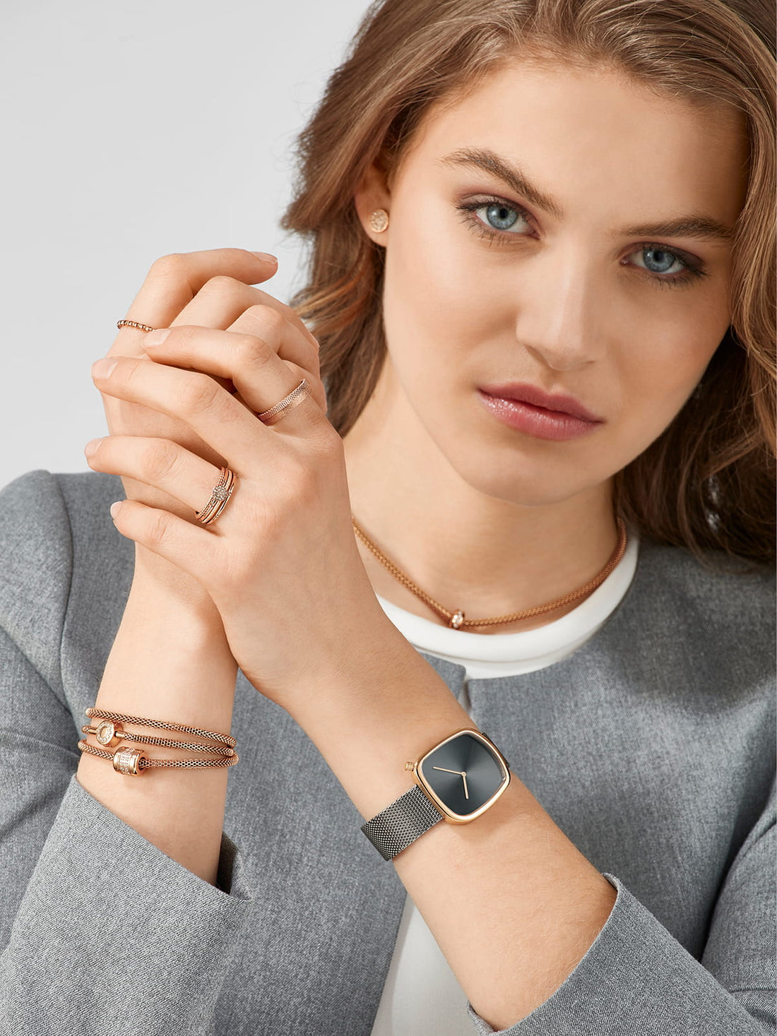 Bering Ladies Pebble Grey Watch-PEROZ Accessories