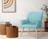 Oikiture Armchair Lounge Sofa Chair Fabric Accent Chairs Armchairs Couches Blue-Armchairs-PEROZ Accessories