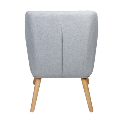Oikiture Armchair Lounge Sofa Chair Fabric Accent Chairs Armchairs Couches Grey-Armchairs-PEROZ Accessories