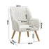 Oikiture 2x Armchair Lounge Sofa Chair Sherpa White-Armchair-PEROZ Accessories