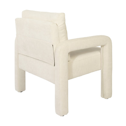 Oikiture Armchair Velvet Chairs 1 Seater Lounge Sofa Chair Beige-Chest of Drawers-PEROZ Accessories