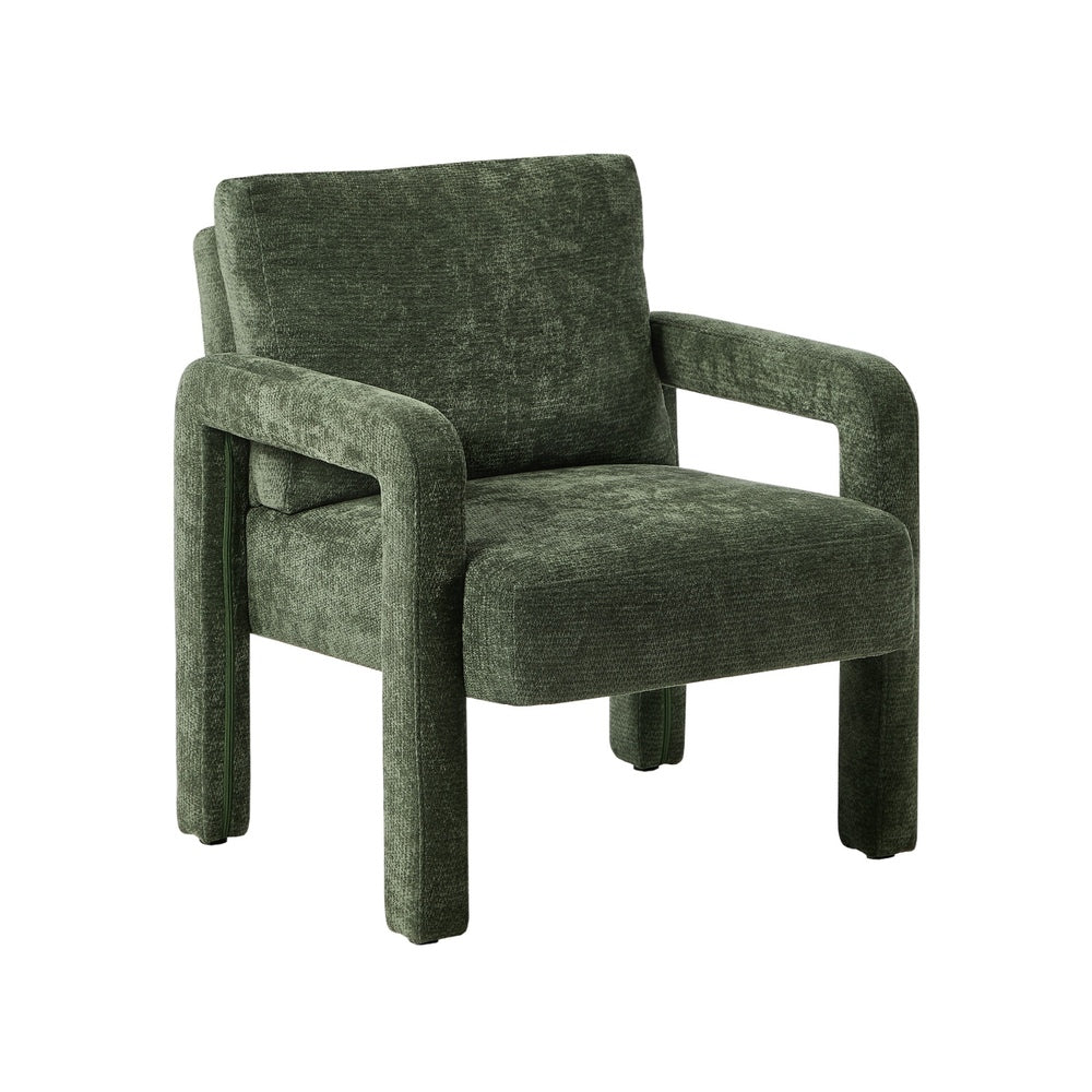 Oikiture Armchair Velvet Chairs 1 Seater Lounge Sofa Chair Green-Chest of Drawers-PEROZ Accessories