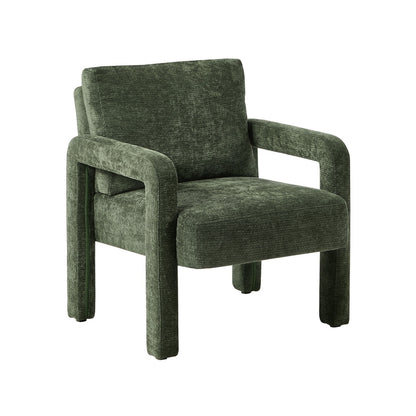 Oikiture Armchair Velvet Chairs 1 Seater Lounge Sofa Chair Green-Chest of Drawers-PEROZ Accessories