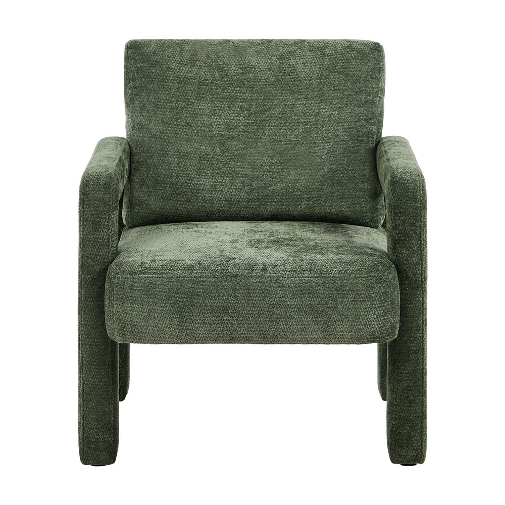 Oikiture Armchair Velvet Chairs 1 Seater Lounge Sofa Chair Green-Chest of Drawers-PEROZ Accessories