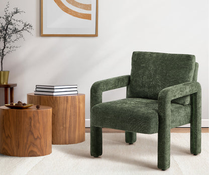 Oikiture Armchair Velvet Chairs 1 Seater Lounge Sofa Chair Green-Chest of Drawers-PEROZ Accessories