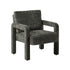 Oikiture Armchair Velvet Accent Chairs 1 Seater Lounge Sofa Chair Grey-Chest of Drawers-PEROZ Accessories