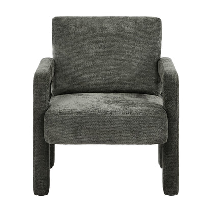 Oikiture Armchair Velvet Accent Chairs 1 Seater Lounge Sofa Chair Grey-Chest of Drawers-PEROZ Accessories