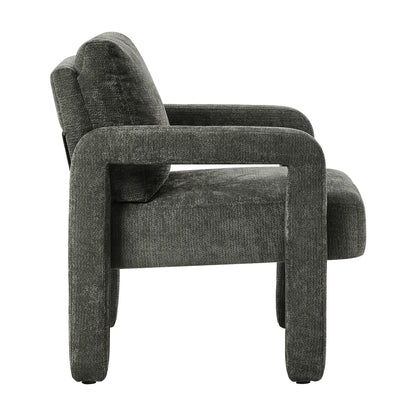 Oikiture Armchair Velvet Accent Chairs 1 Seater Lounge Sofa Chair Grey-Chest of Drawers-PEROZ Accessories