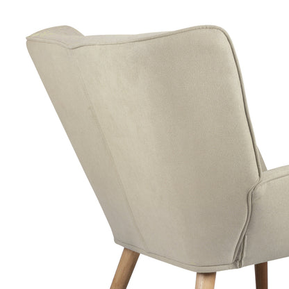 Oikiture Armchair Accent Chairs Sofa Lounge Fabric Upholstered Tub Chair Beige-Armchairs-PEROZ Accessories
