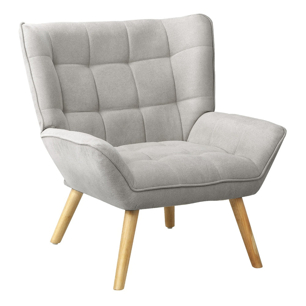 Oikiture Armchair Accent Chairs Sofa Lounge Fabric Upholstered Tub Chair Grey-Armchairs-PEROZ Accessories