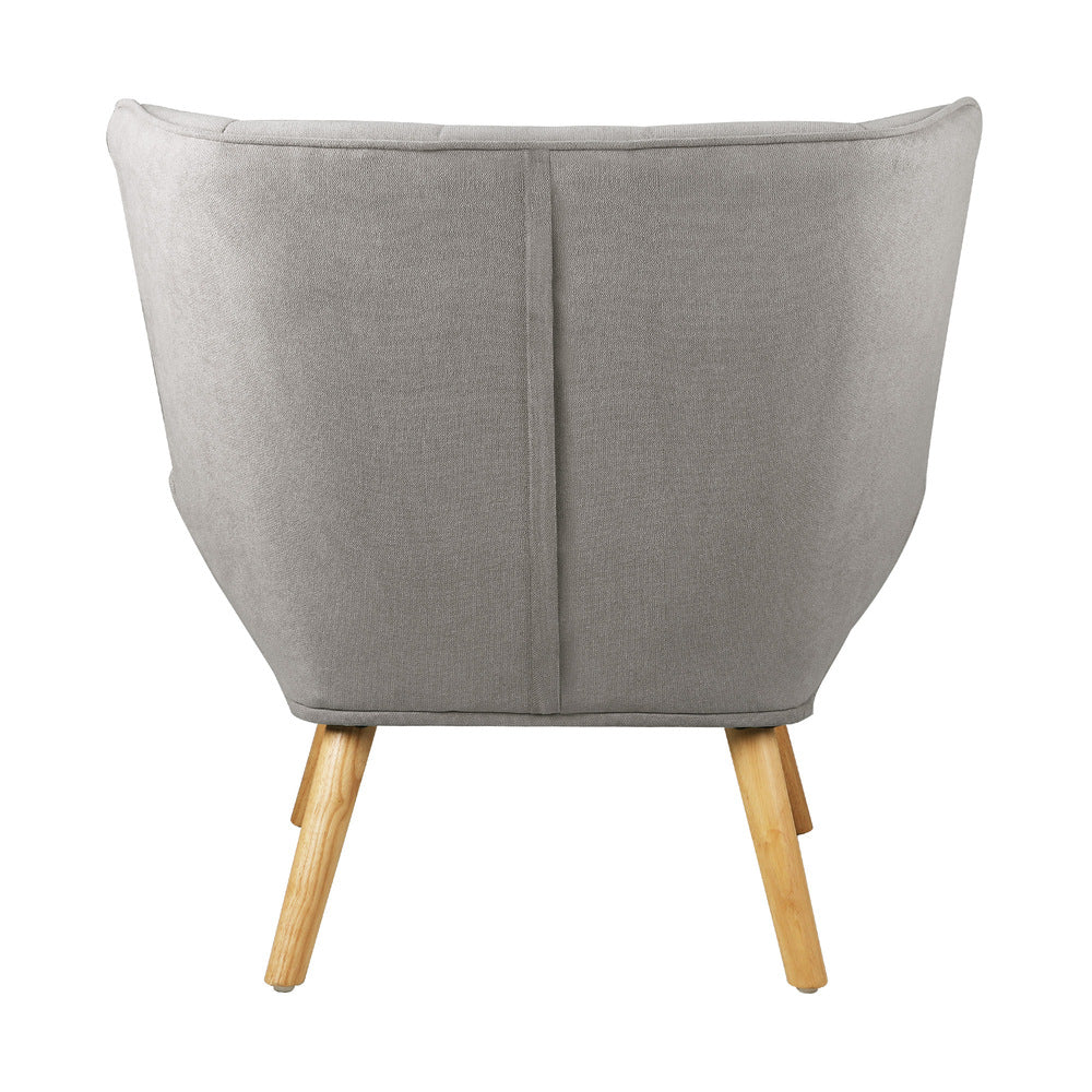 Oikiture Armchair Accent Chairs Sofa Lounge Fabric Upholstered Tub Chair Grey-Armchairs-PEROZ Accessories