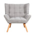 Oikiture 4x Armchair Sofa Lounge Fabric Upholstered Tub Grey-Armchair-PEROZ Accessories