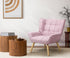 Oikiture 2x Armchair Sofa Lounge Fabric Upholstered Tub Pink-Armchair-PEROZ Accessories