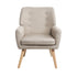Oikiture 2x Armchair Lounge Chair Linen Tub Chairs Sofa Beige-Armchair-PEROZ Accessories