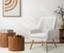 Oikiture 4x Armchair Lounge Chair Sherpa Tub Chairs Sofa White-Armchair-PEROZ Accessories