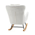 Oikiture Rocking Chair Nursing Armchair Sherpa Accent Chairs With 2 Pillow White-Armchair-PEROZ Accessories