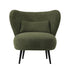 Oikiture 4x Armchair with Lumbar Pillow Wingback Velvet Green-Armchair-PEROZ Accessories