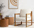 Oikiture Armchair Lounge Sofa Chair Fabric Accent Chairs Tub Armchairs Couches-Armchairs-PEROZ Accessories