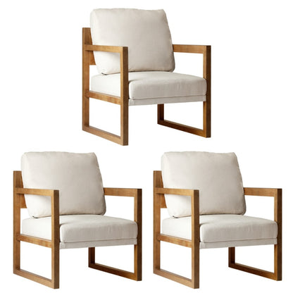 Oikiture 3x Armchair Lounge Sofa Chair Fabric Tub Couches-Armchair-PEROZ Accessories