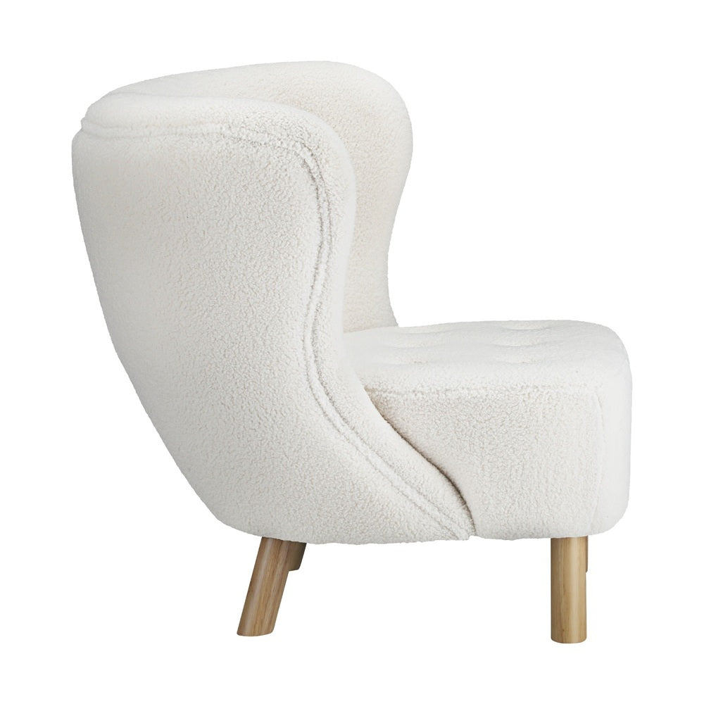 Oikiture Armchair Lounge Accent Chair Armchairs Couches Sofa Bedroom Wood White-Armchairs-PEROZ Accessories