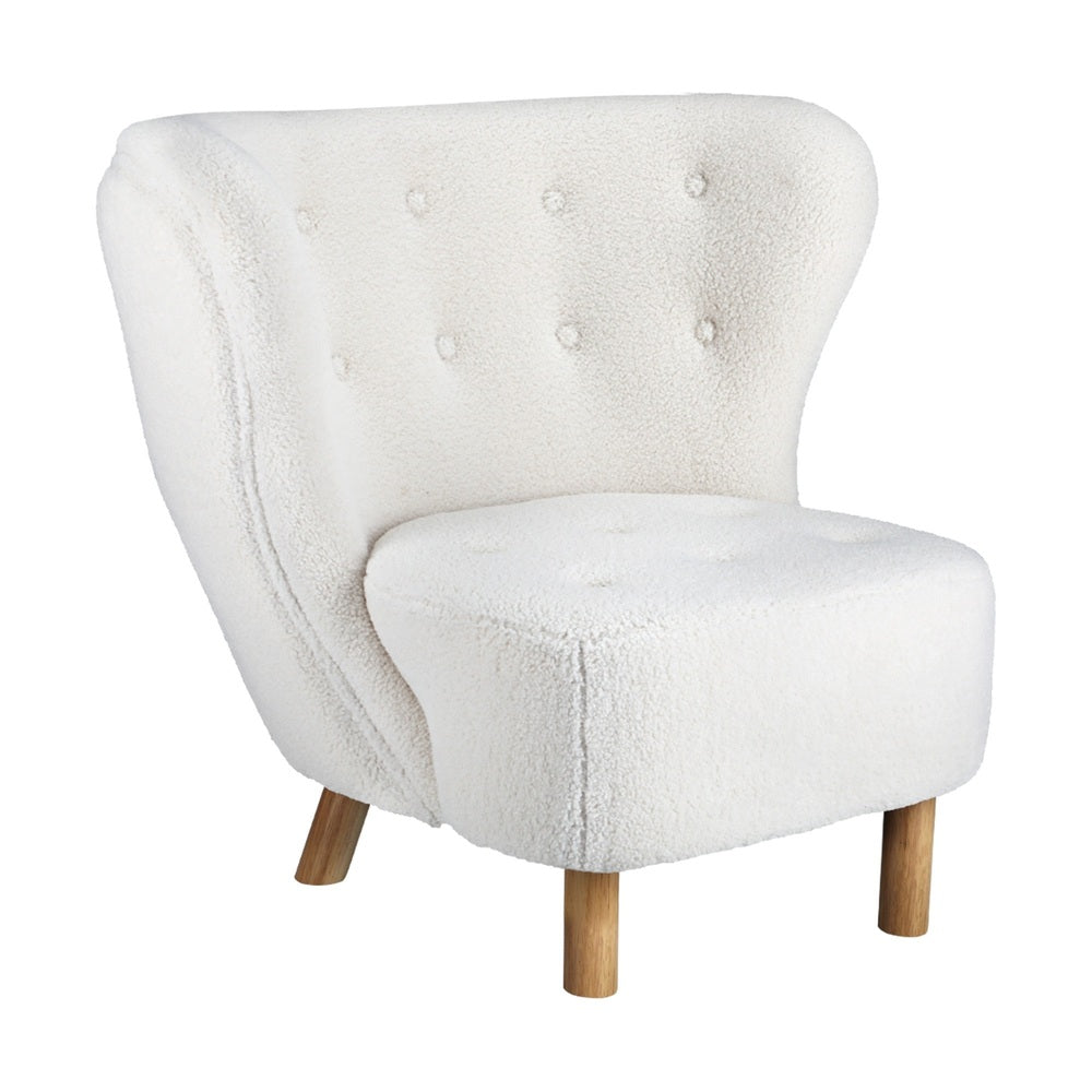 Oikiture 2x Armchair Highback Lounge Couches Sofa Sherpa White-Armchair-PEROZ Accessories