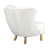 Oikiture 2x Armchair Highback Lounge Couches Sofa Sherpa White-Armchair-PEROZ Accessories