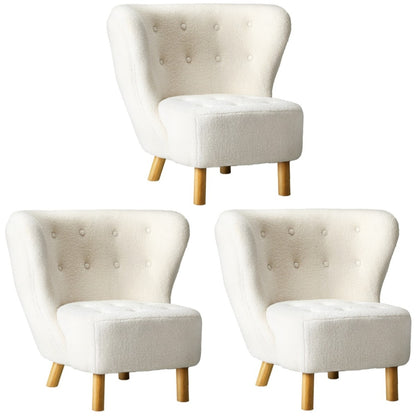 Oikiture 3x Armchair Highback Lounge Couches Sofa Sherpa White-Armchair-PEROZ Accessories