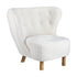 Oikiture 3x Armchair Highback Lounge Couches Sofa Sherpa White-Armchair-PEROZ Accessories