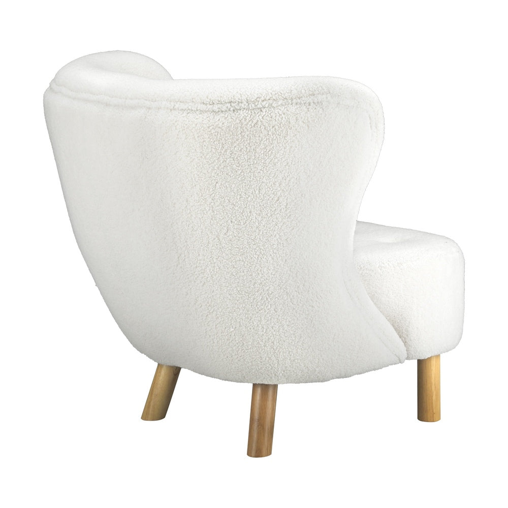 Oikiture 3x Armchair Highback Lounge Couches Sofa Sherpa White-Armchair-PEROZ Accessories