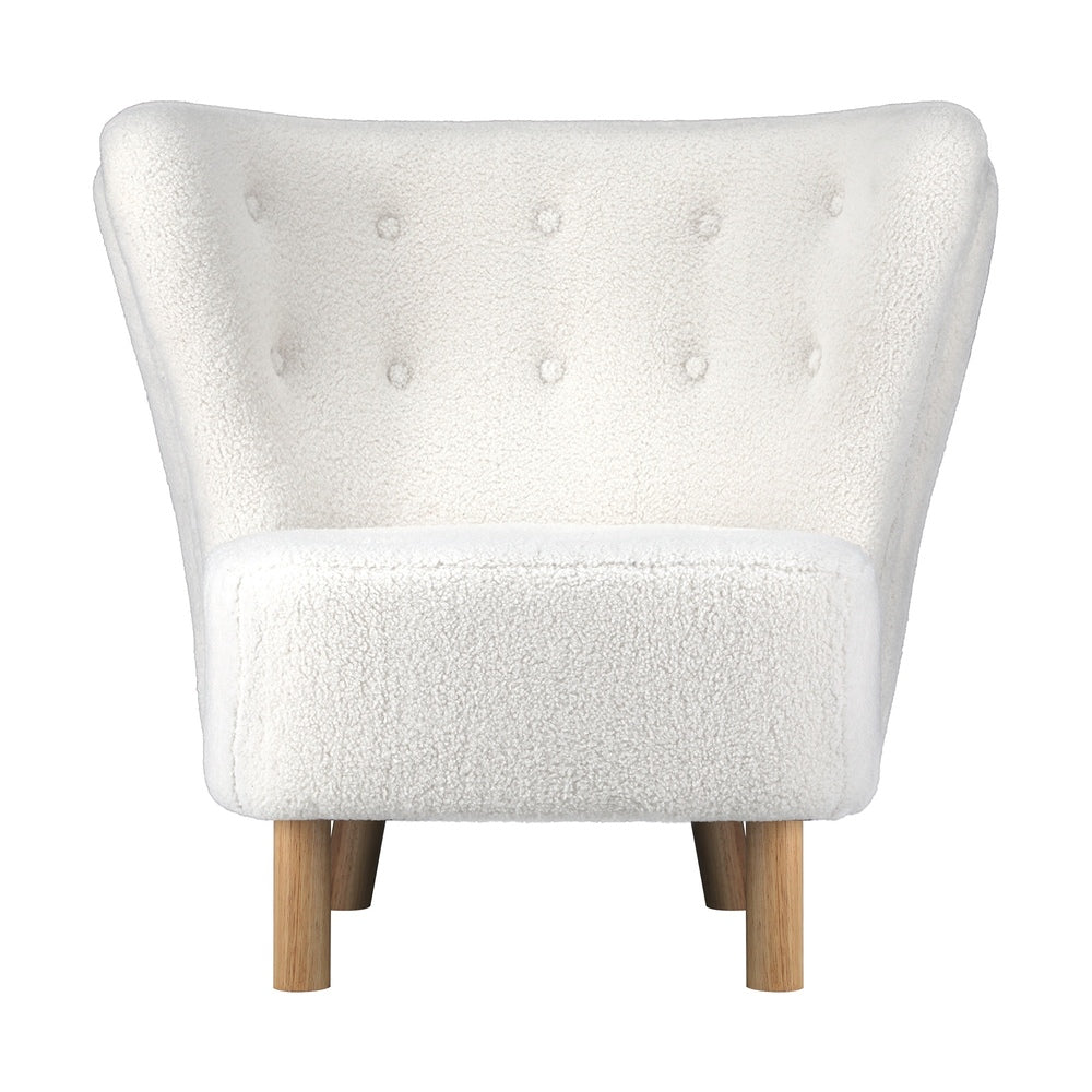 Oikiture 4x Armchair Highback Lounge Couches Sofa Sherpa White-Armchair-PEROZ Accessories