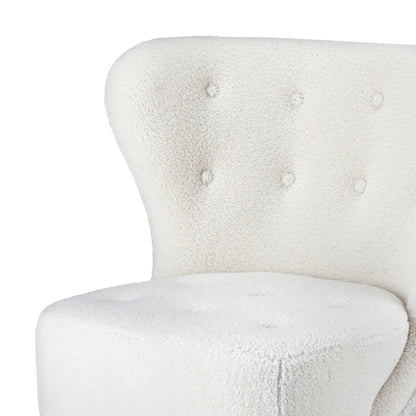 Oikiture 4x Armchair Highback Lounge Couches Sofa Sherpa White-Armchair-PEROZ Accessories