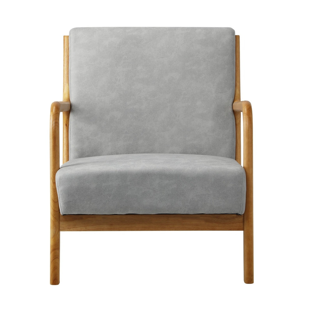 Oikiture 2PCS Armchair Lounge set 1/2 Seater 2 Pillows Fabric Grey-Armchair-PEROZ Accessories