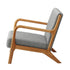 Oikiture Armchair Lounge Chair Accent Armchairs Couches Sofa Wood Light Grey-Armchairs-PEROZ Accessories