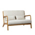Oikiture 3X Armchair Lounge Chair Wood Light Beige-Armchair-PEROZ Accessories