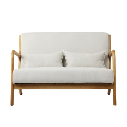 Oikiture 3X Armchair Lounge Chair Wood Light Beige-Armchair-PEROZ Accessories