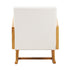 Oikiture 3x Rocking Chair Nursing Armchair Linen PE Rattan Beige-Armchair-PEROZ Accessories